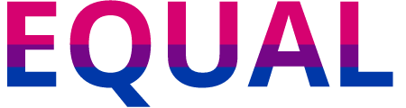Equal Word in Bisexual Flag Colors