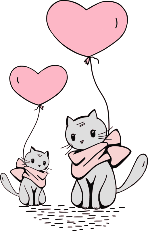 Cats with Balloons