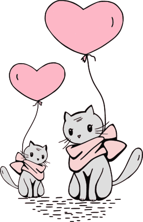 Cats with Balloons