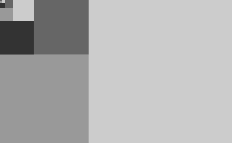 Fibonacci Rectangle in Grey (14 Levels)