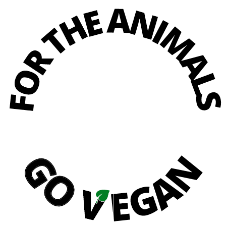 Go Vegan for the Animals Round Frame