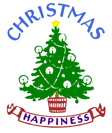 Retro Christmas Tree - Multicolor Editable