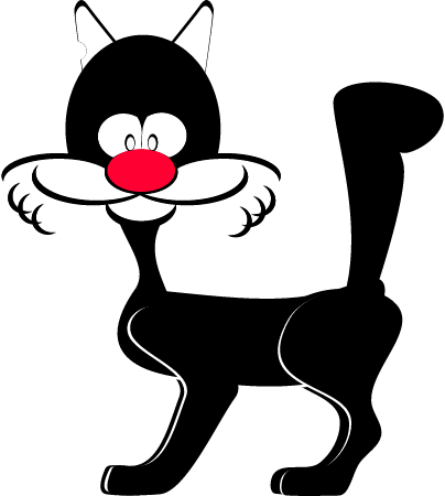 Black Cat Cartoon