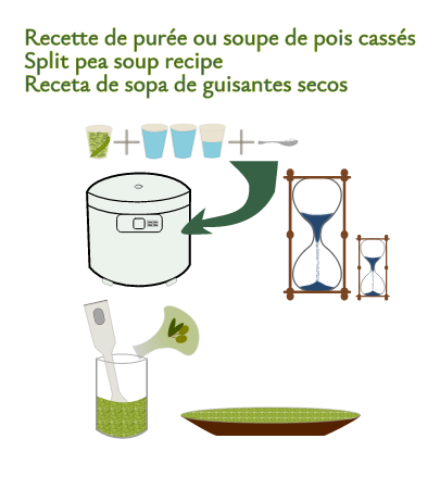 No-Text Split Pea Recipe Illustration