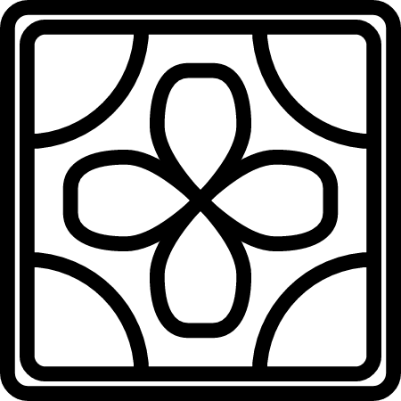 Ceramic Tile Icon – Flower Design