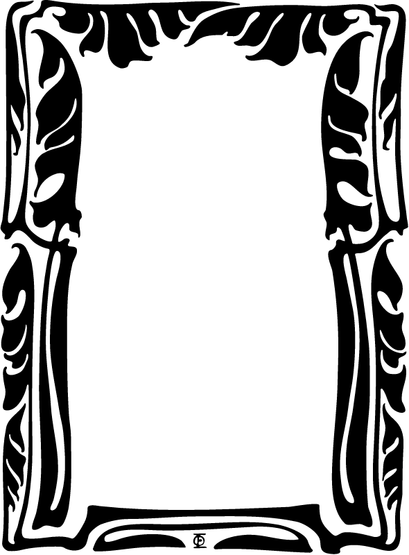 Art Nouveau Leaf Frame - Otto Eckmann Style
