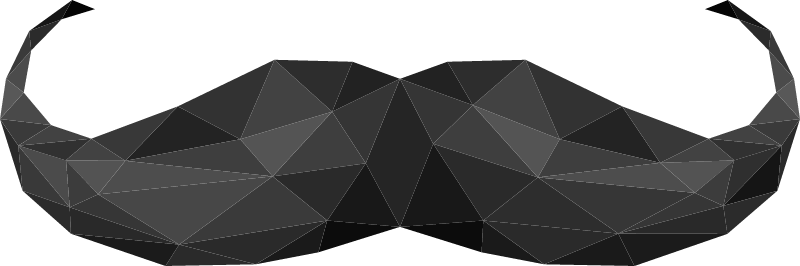 Transparent Lowpoly Mustache