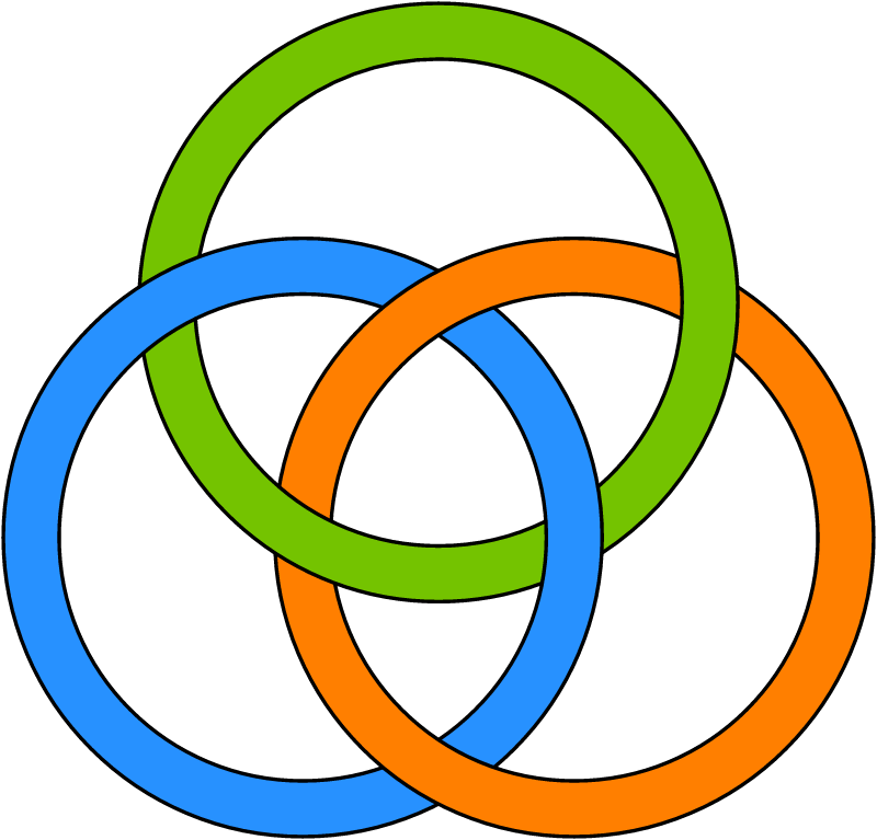 Borromean Rings (Illustration in Inkscape)