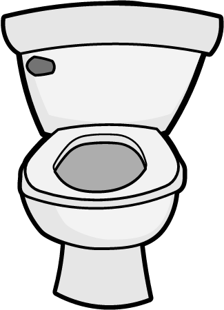 Clean Toilet with Seat Down