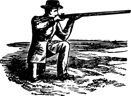 Man Aiming Rifle