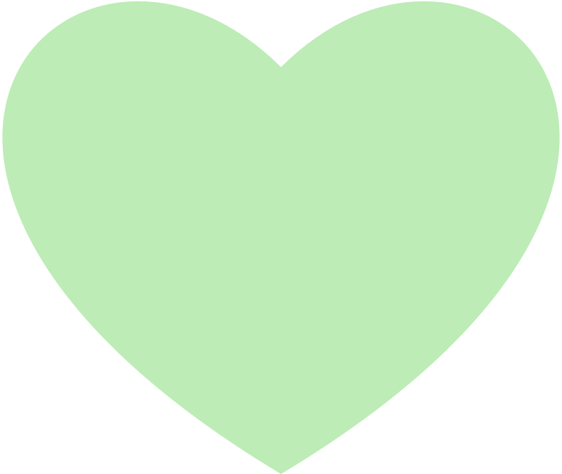Light Green Heart (RAL 6019)