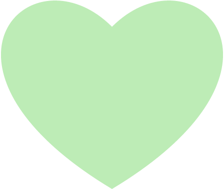 Light Green Heart (RAL 6019)