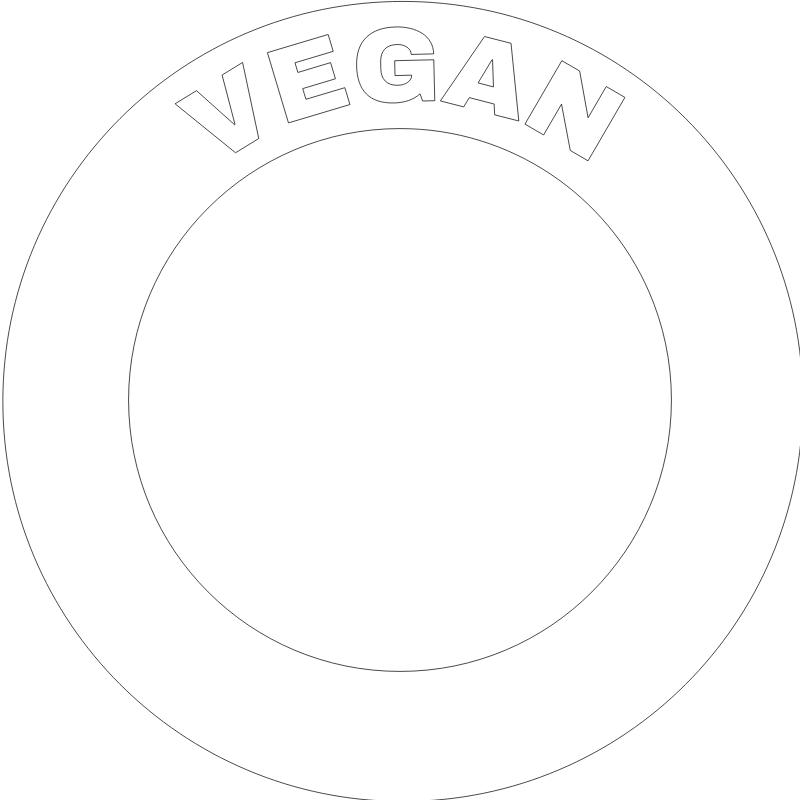 Vegan Word White Frame (Round)
