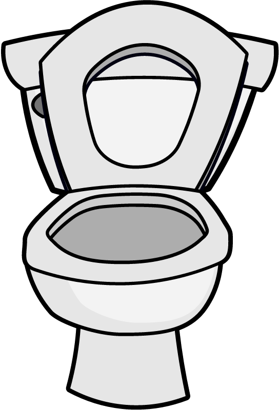 Clean Toilet with Seat Up