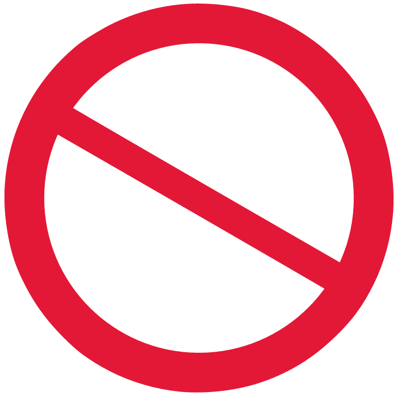 UK Red Circle Banned Road Sign