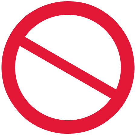 UK Red Circle Banned Road Sign