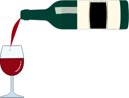Pouring Red Wine Glass