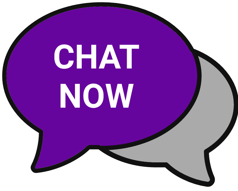 Chat Now Icon (Purple & Grey)