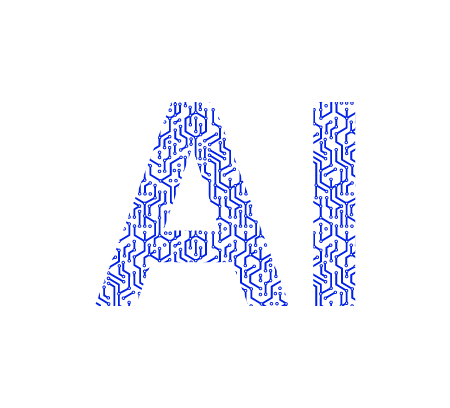 Electronic Letters "AI" (Circuit Board Style)