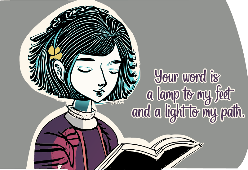 Bible Reading Girl