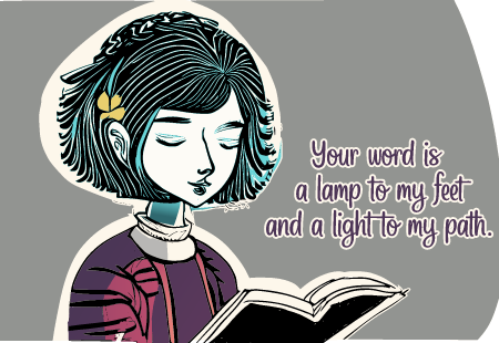 Bible Reading Girl