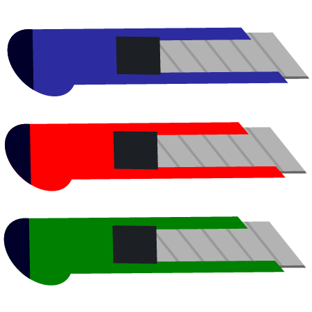 Set of Carpetknives – Three Colors