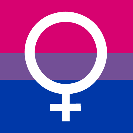 Bisexual Pride Venus Symbol (White)