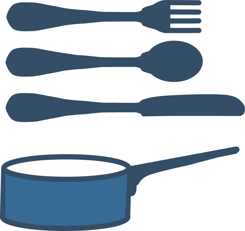 Cutlery with Saucepan
