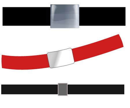 Three Belts with Silver Buckles