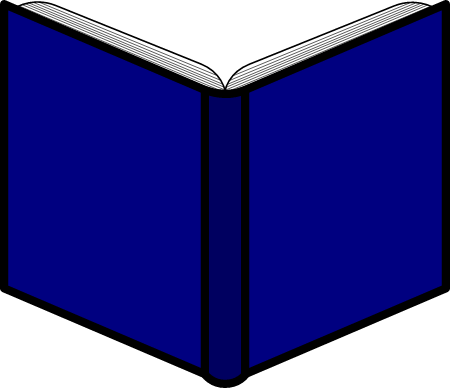 Open Book Back View (Thick Lines)