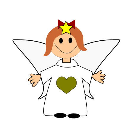 Angel Figure - With Heart and Star