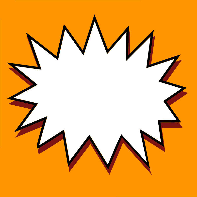 Orange Comic Action Bubble