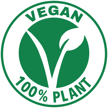 Vegan 100% Plant-Based Round (Green Text)