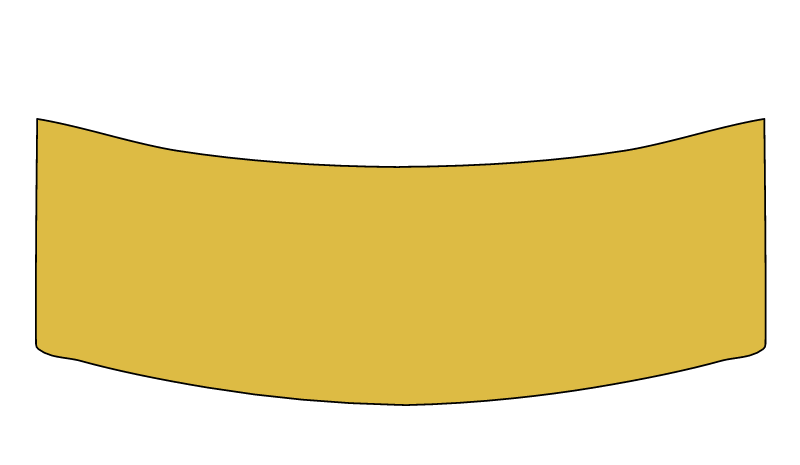 Tall Curved Gold Banner