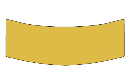 Tall Curved Gold Banner