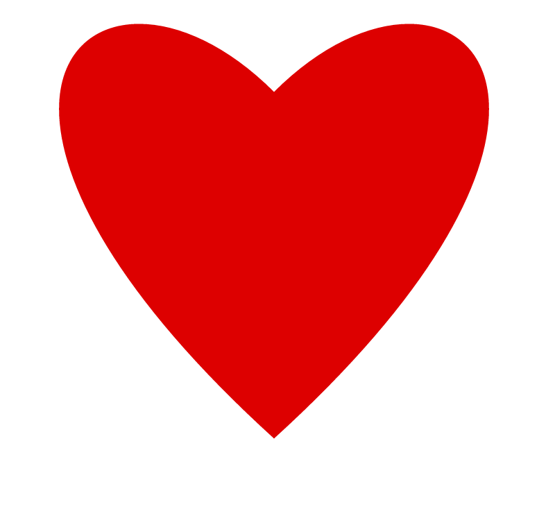 Tall Red Heart (Simplified Bezier)