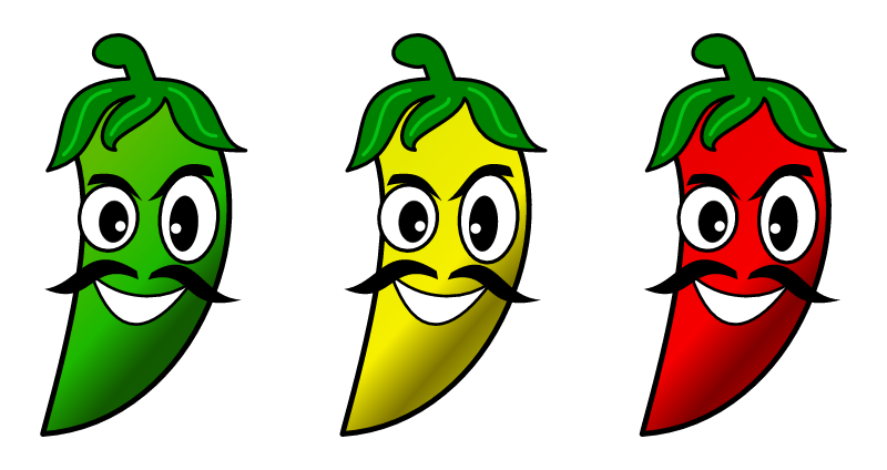 Tricolor Chili Characters