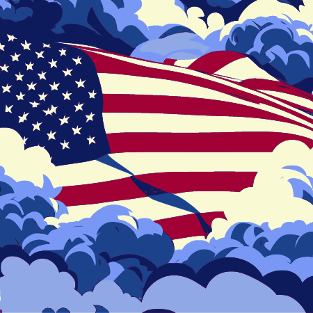 USA Patriotic AI – Flag Image