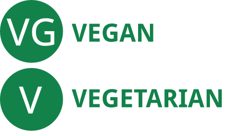 Vegetarian & Vegan Menu Icons (Uppercase)