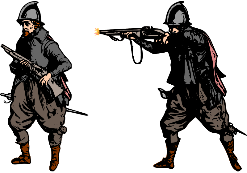 Firing Musket - Old Weapon