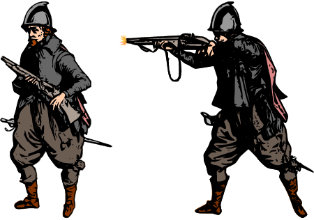 Firing Musket - Old Weapon