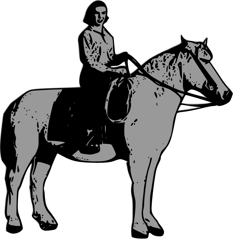 Cowgirl Riding Horse