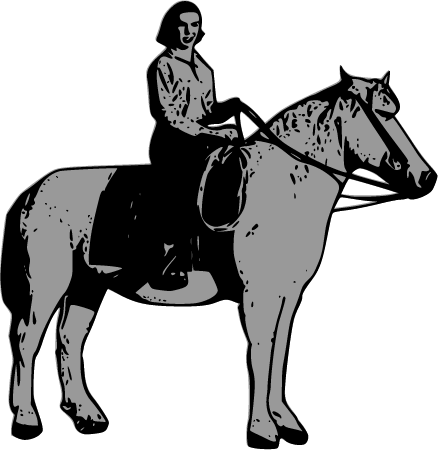 Cowgirl Riding Horse