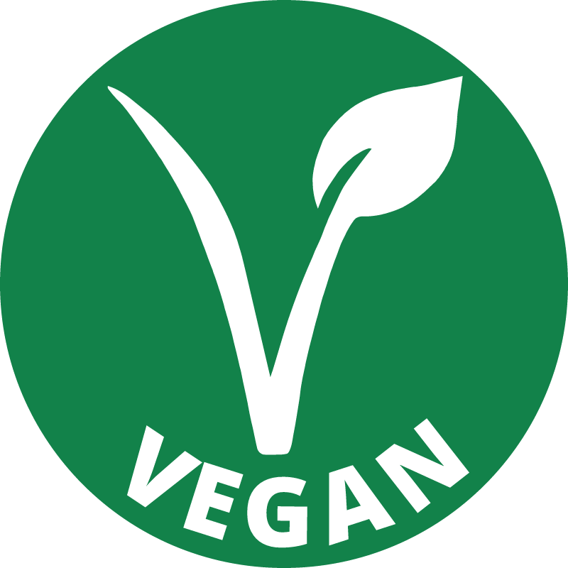Vegan V Sticker with Text
