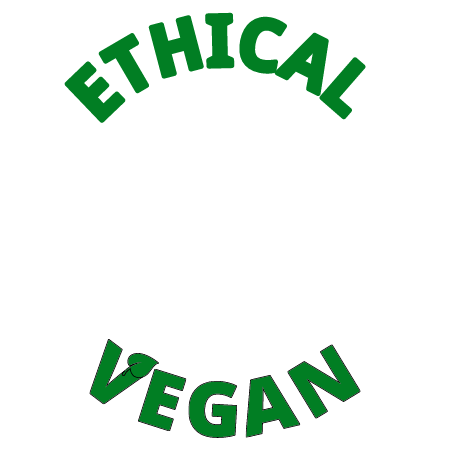 Ethical Vegan Curved Text in Green