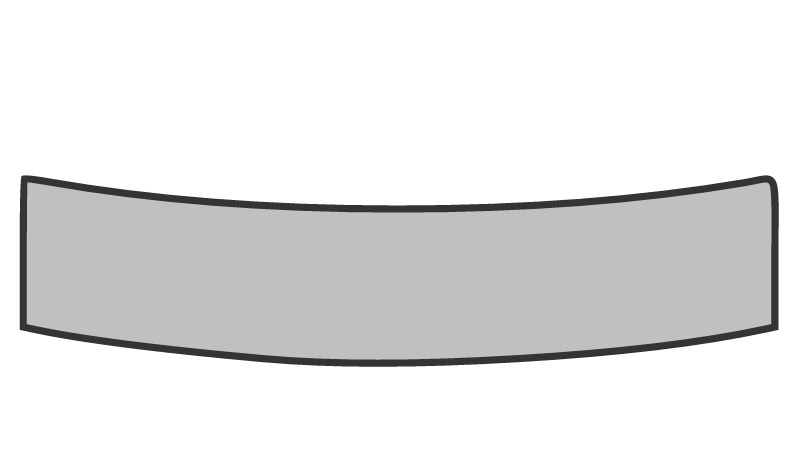 Curved Silver Banner (Outlined)