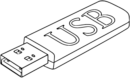 USB Stick Outline – Labelled