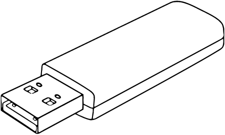 USB Stick Outline – No Text