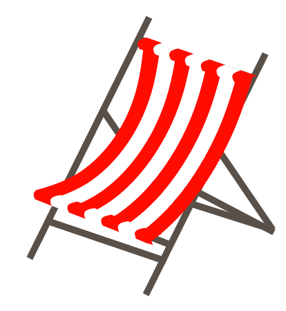 Red-White Striped Folding Chair