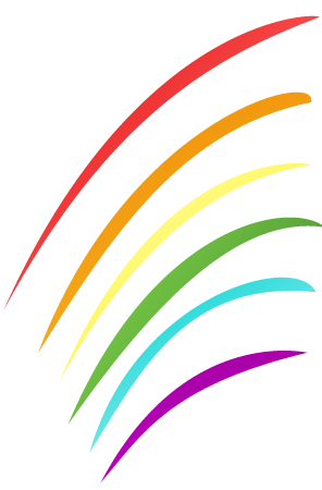Rainbow Pencil Lines (Distorted Shape)